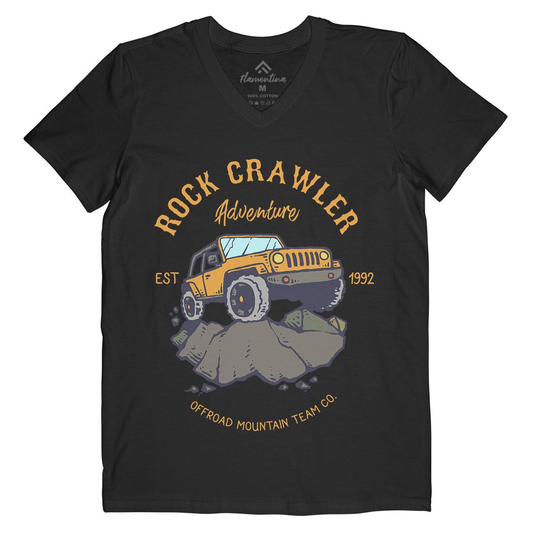 Rock Crawler Adventure Mens V-Neck T-Shirt Cars C763