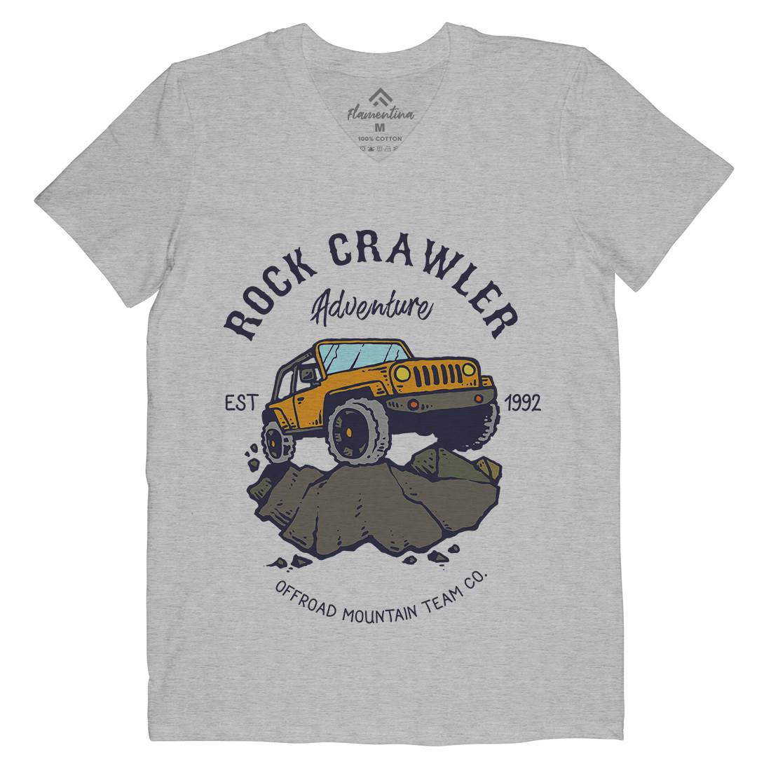 Rock Crawler Adventure Mens V-Neck T-Shirt Cars C763