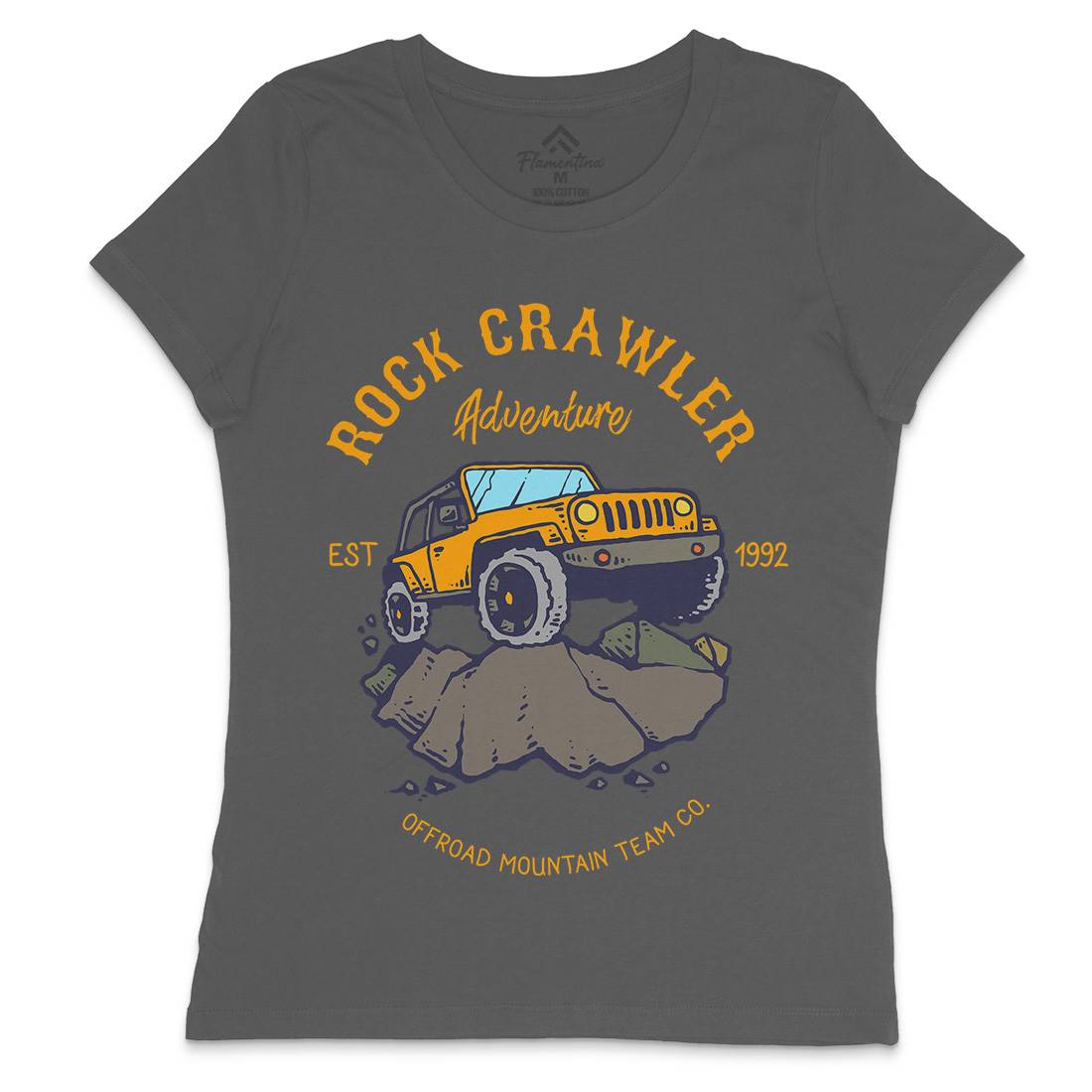 Rock Crawler Adventure Womens Crew Neck T-Shirt Cars C763