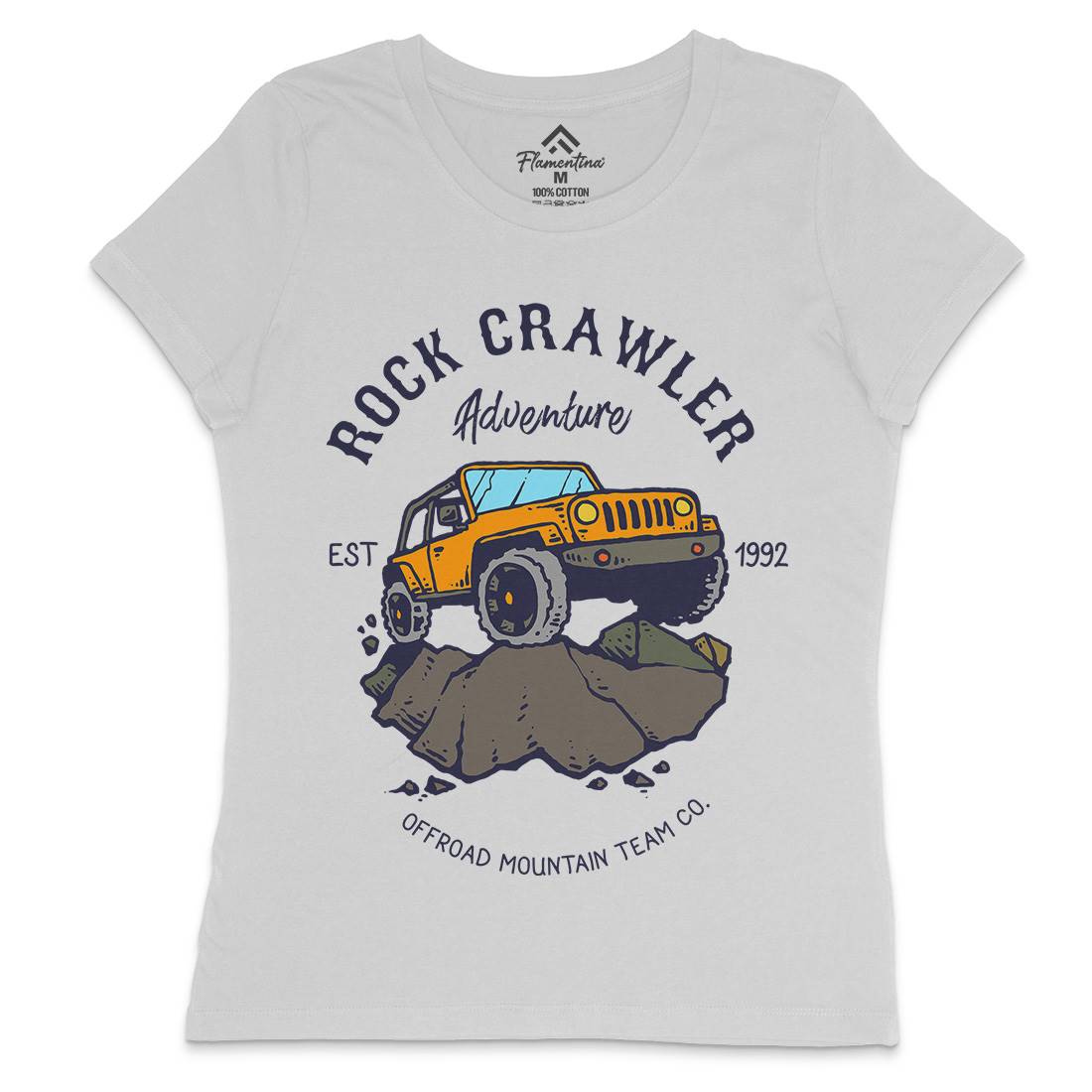 Rock Crawler Adventure Womens Crew Neck T-Shirt Cars C763