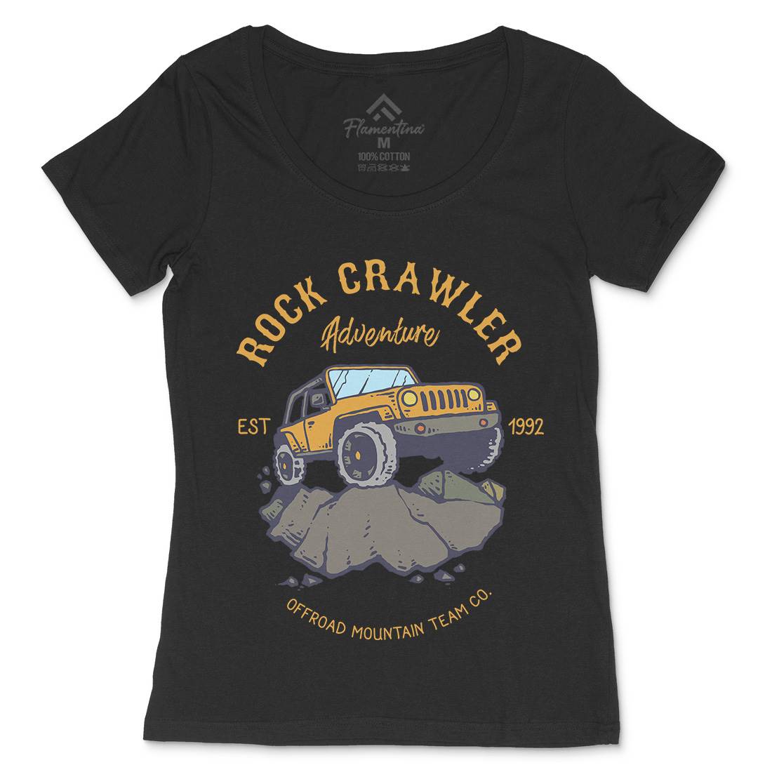 Rock Crawler Adventure Womens Scoop Neck T-Shirt Cars C763
