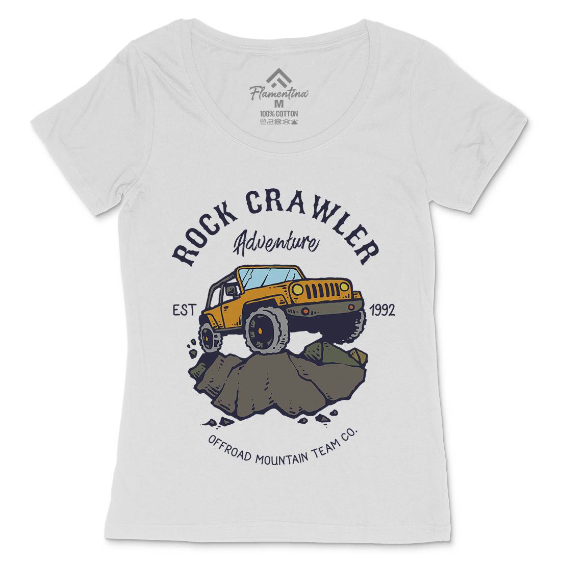 Rock Crawler Adventure Womens Scoop Neck T-Shirt Cars C763