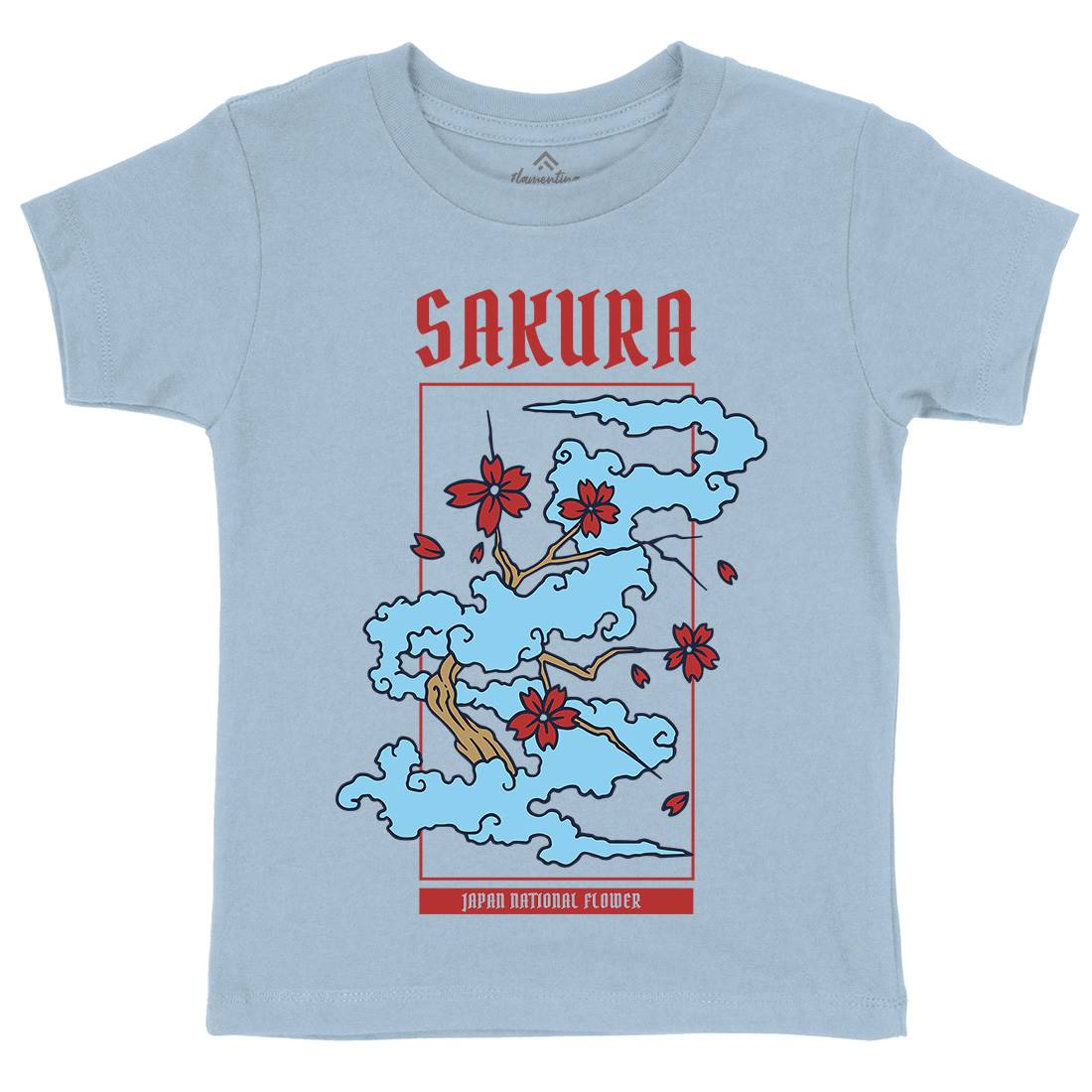 Sakura Kids Crew Neck T-Shirt Asian C766