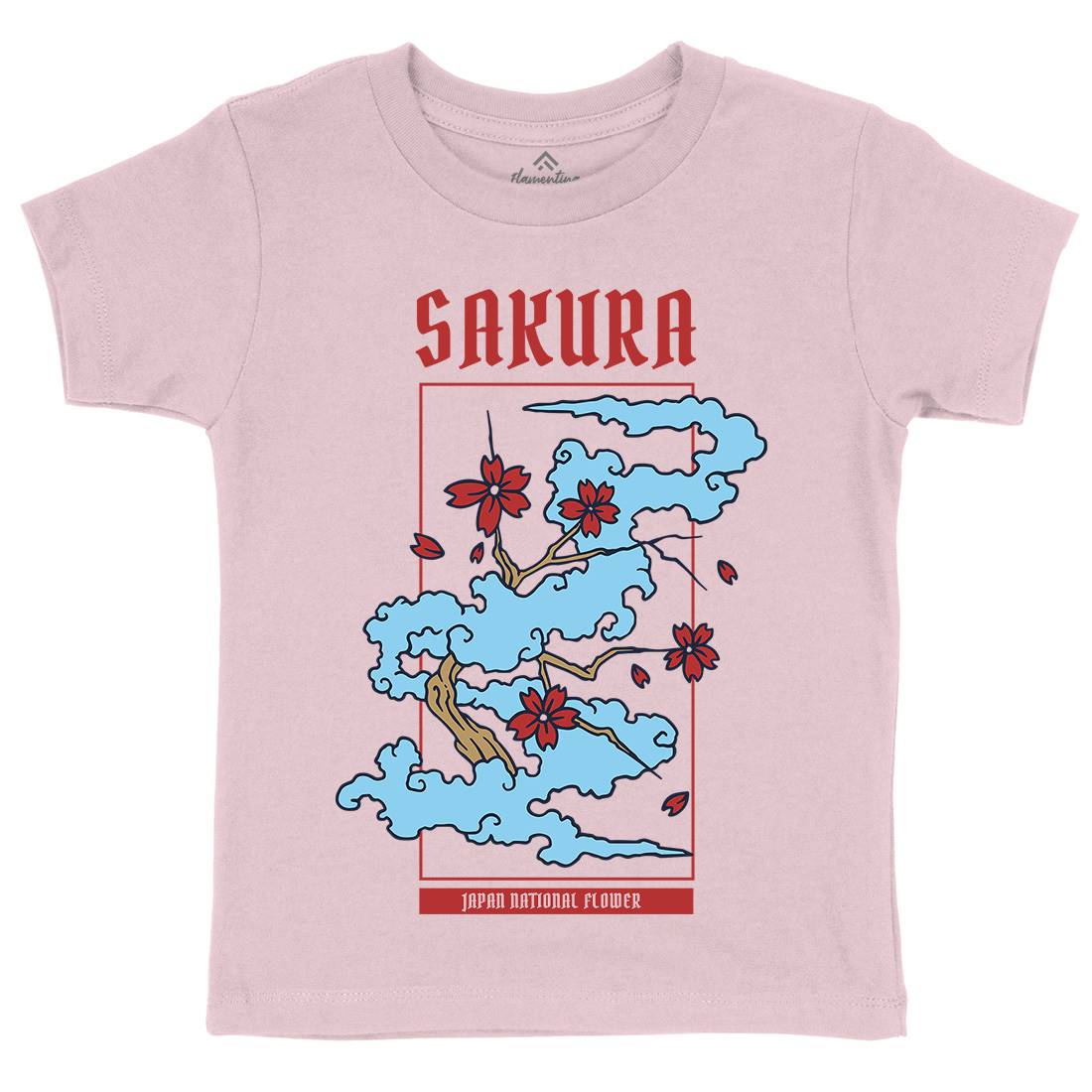 Sakura Kids Organic Crew Neck T-Shirt Asian C766