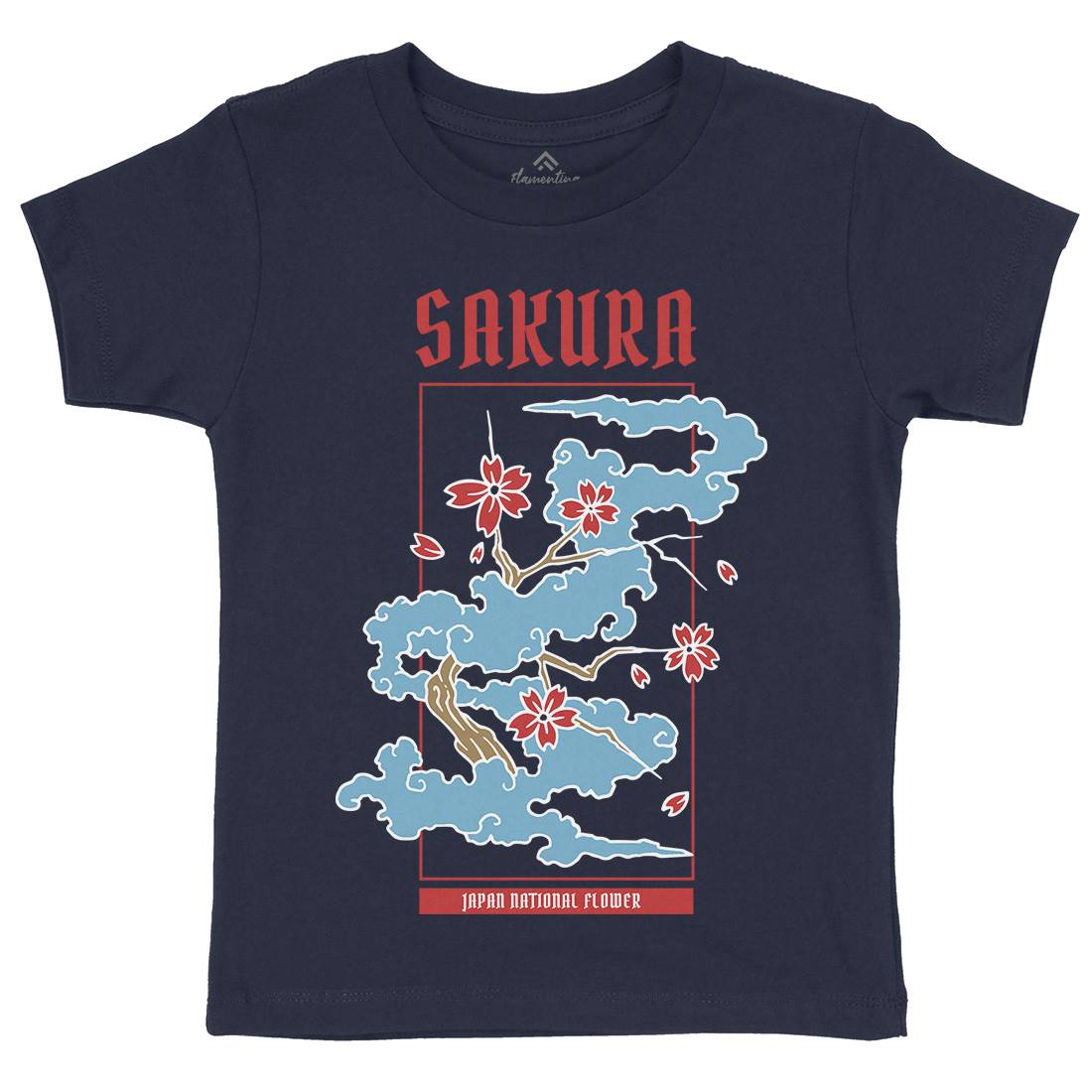 Sakura Kids Organic Crew Neck T-Shirt Asian C766