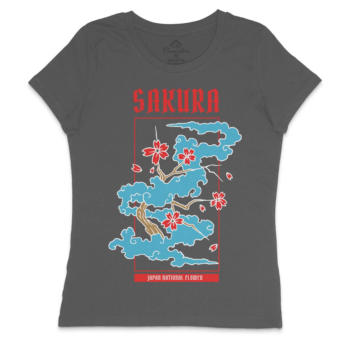 Sakura Womens Crew Neck T-Shirt Asian C766