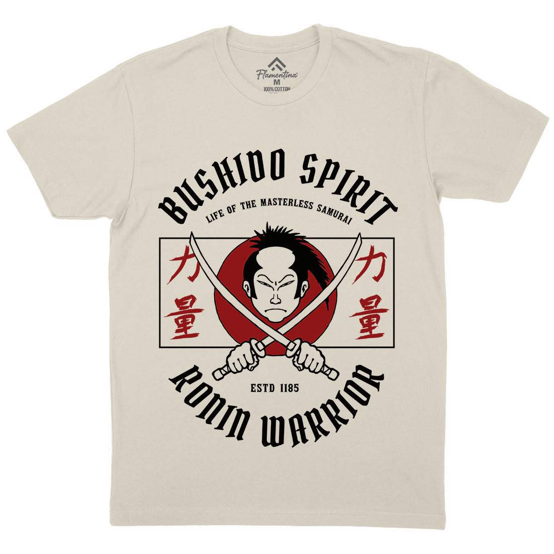 Samurai Mens Organic Crew Neck T-Shirt Warriors C767