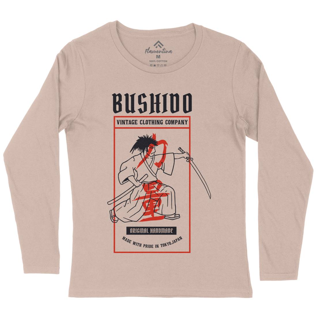 Samurai Womens Long Sleeve T-Shirt Warriors C768