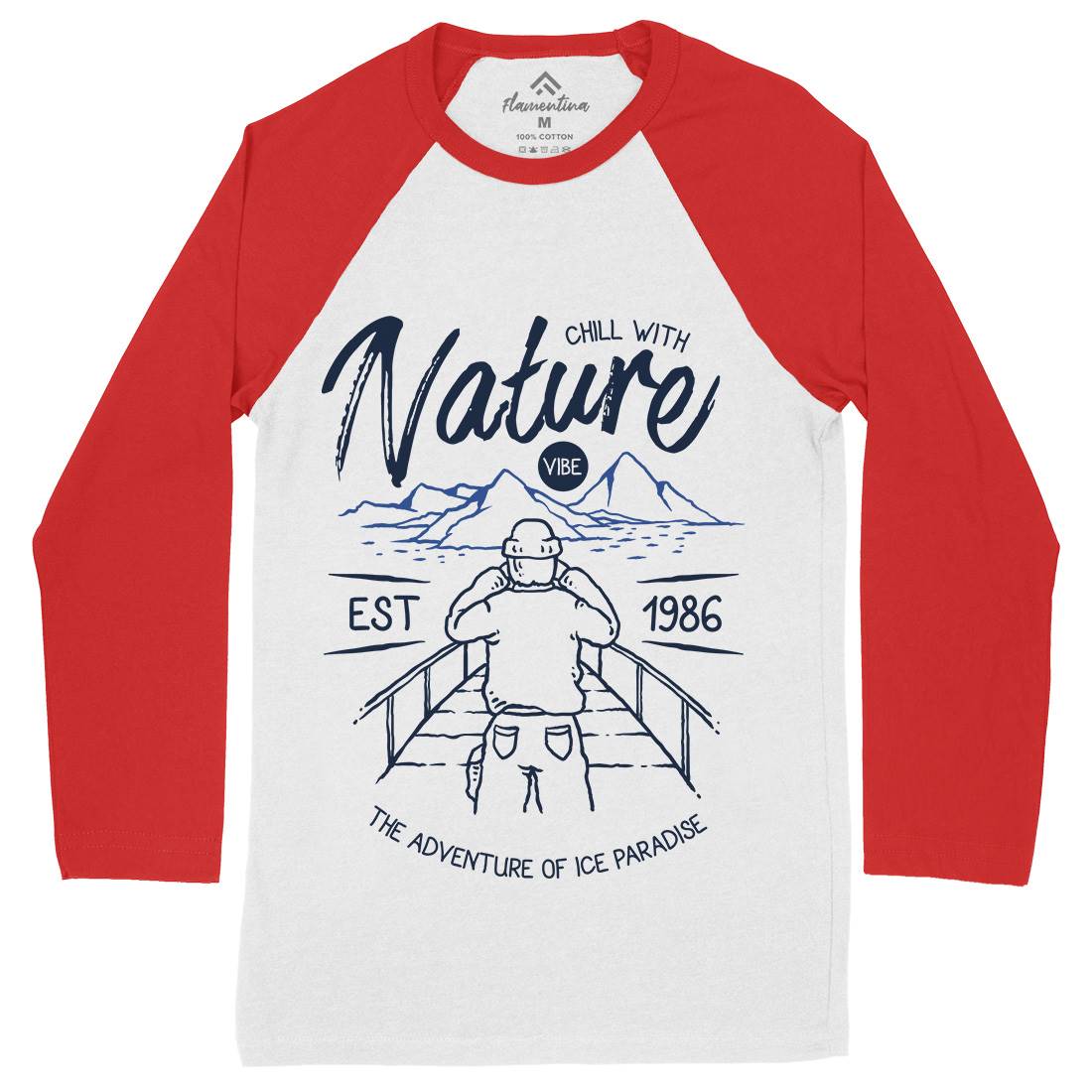 Searching Mens Long Sleeve Baseball T-Shirt Nature C769