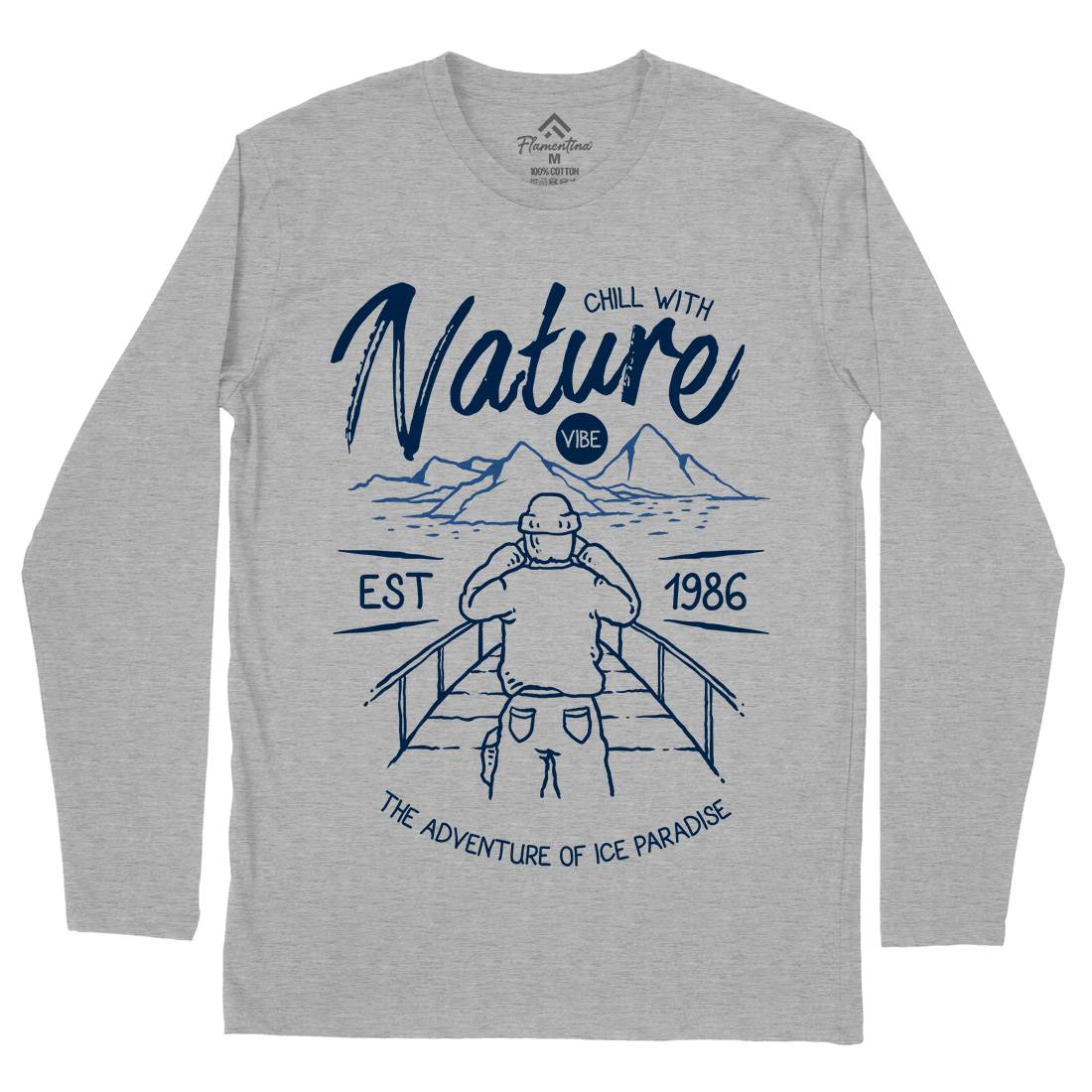 Searching Mens Long Sleeve T-Shirt Nature C769