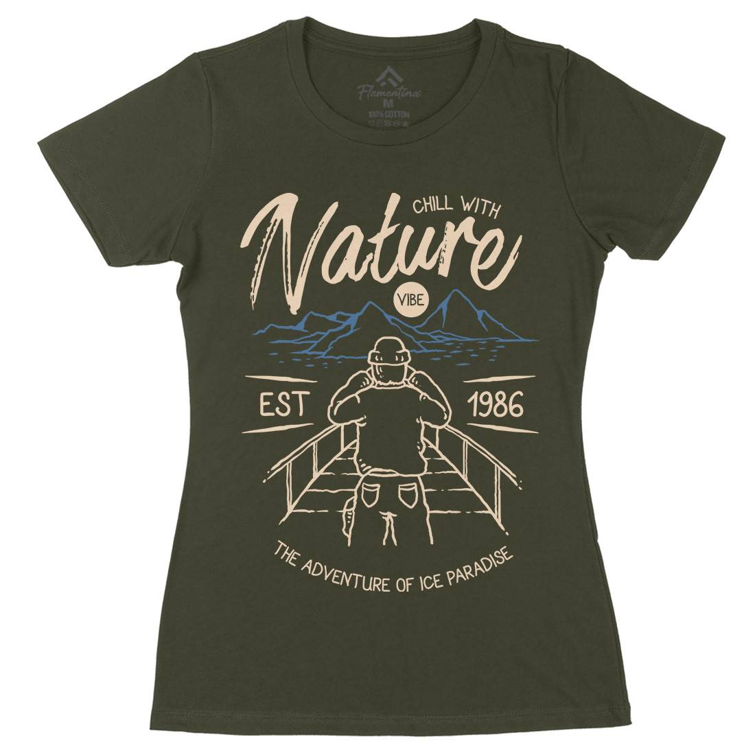 Searching Womens Organic Crew Neck T-Shirt Nature C769