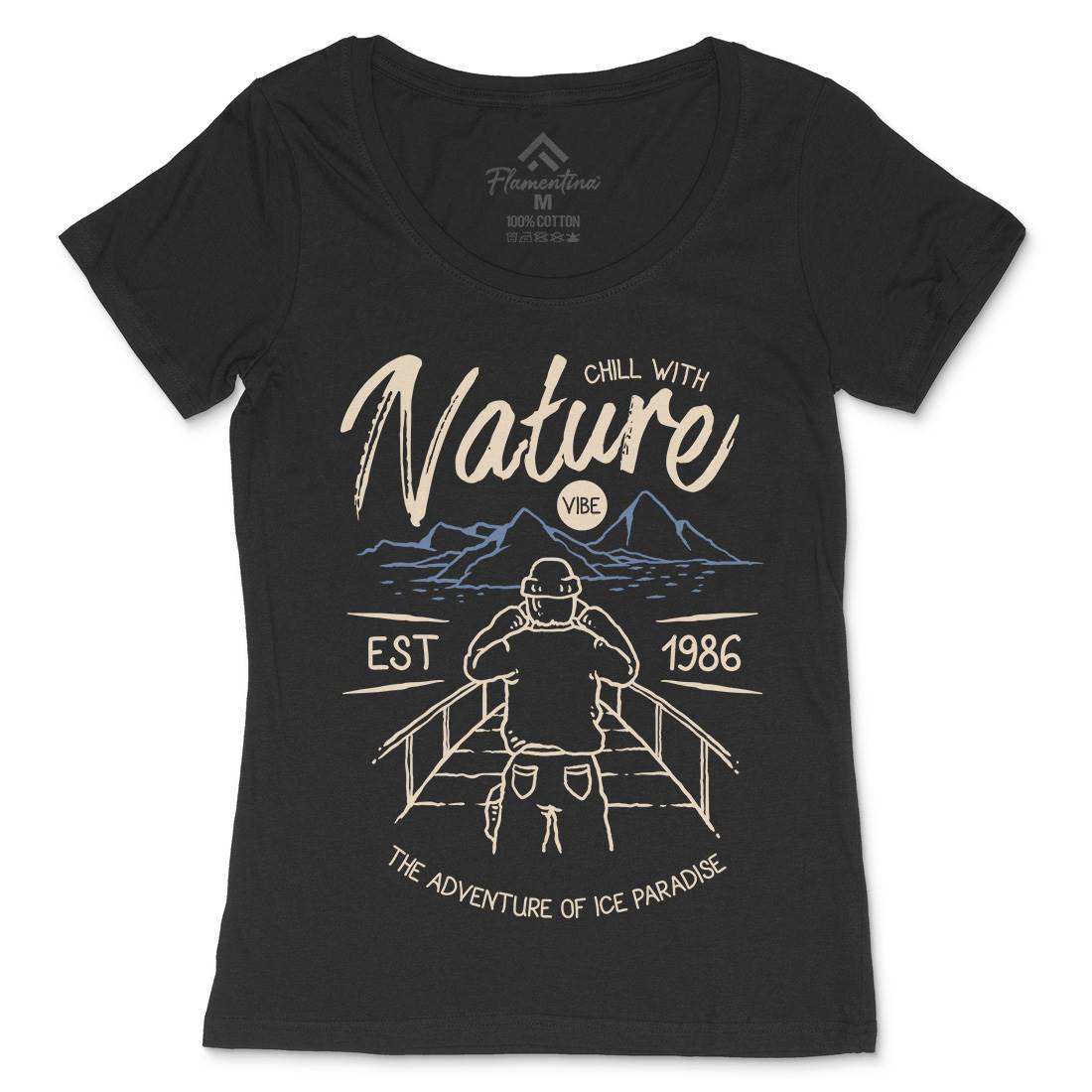 Searching Womens Scoop Neck T-Shirt Nature C769