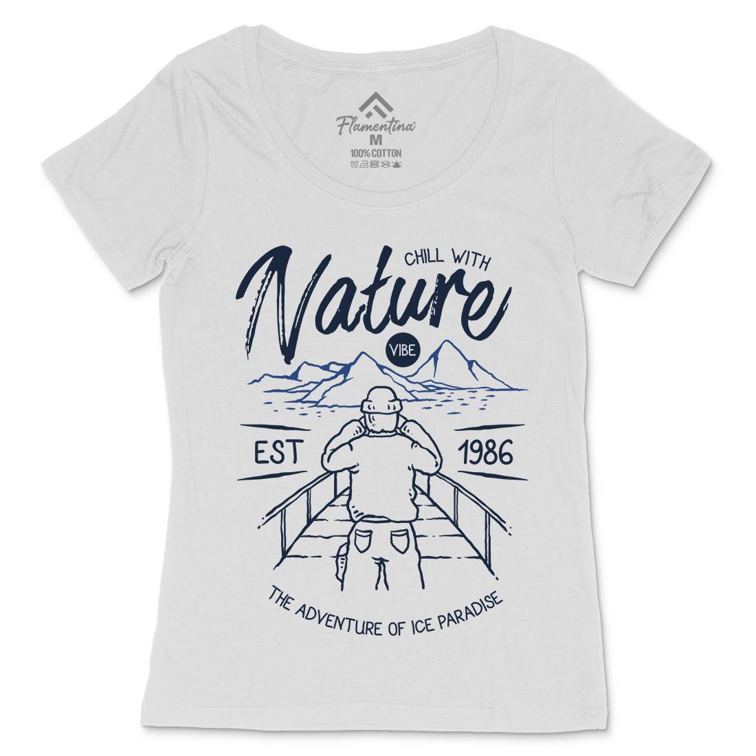 Searching Womens Scoop Neck T-Shirt Nature C769