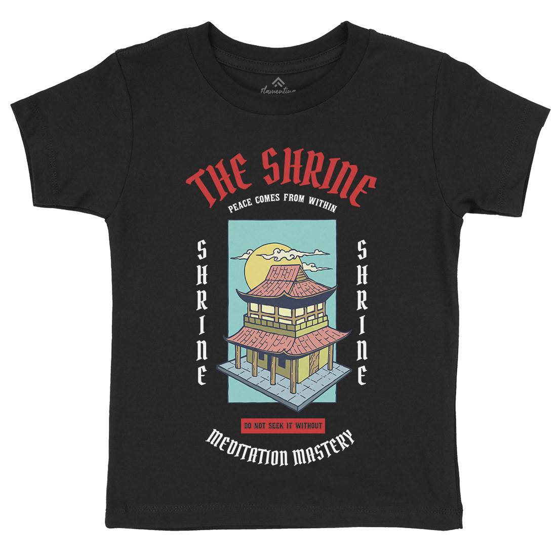 Shrine Kids Crew Neck T-Shirt Asian C772