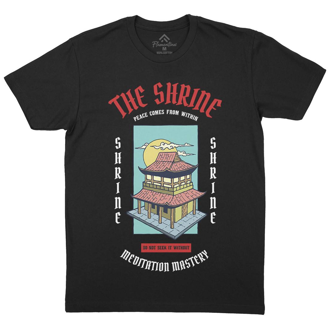 Shrine Mens Crew Neck T-Shirt Asian C772