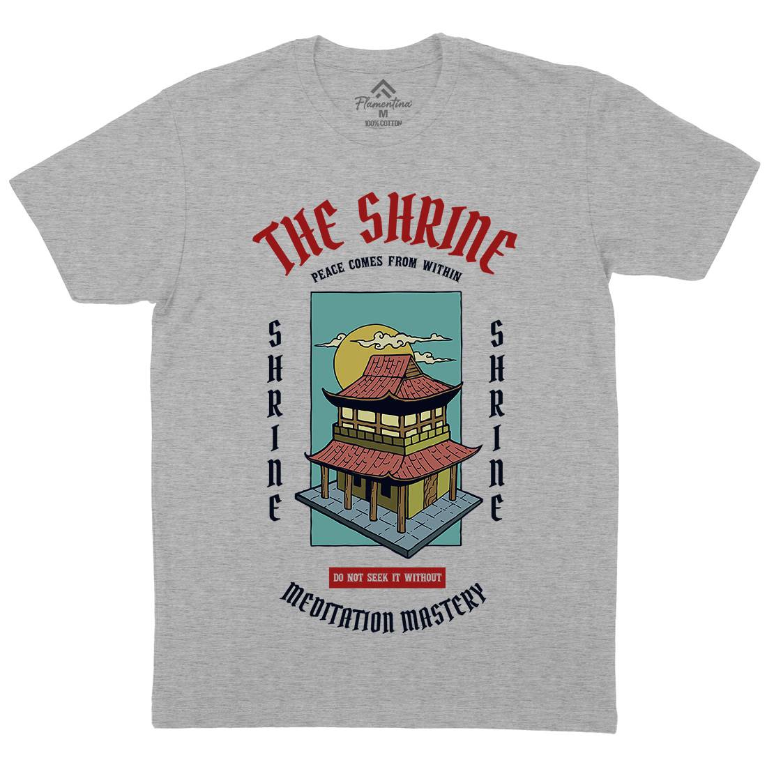 Shrine Mens Organic Crew Neck T-Shirt Asian C772