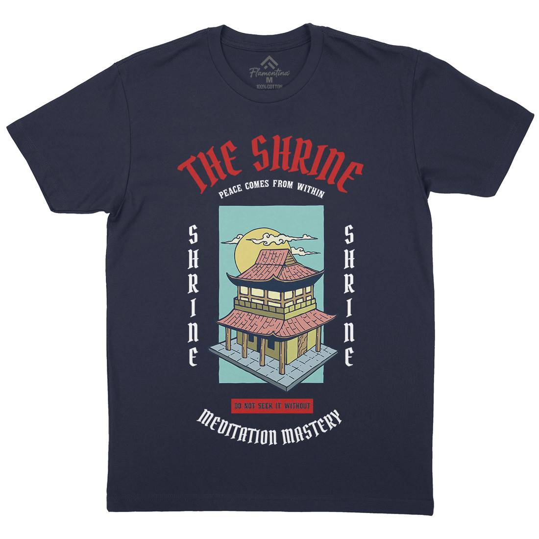 Shrine Mens Crew Neck T-Shirt Asian C772