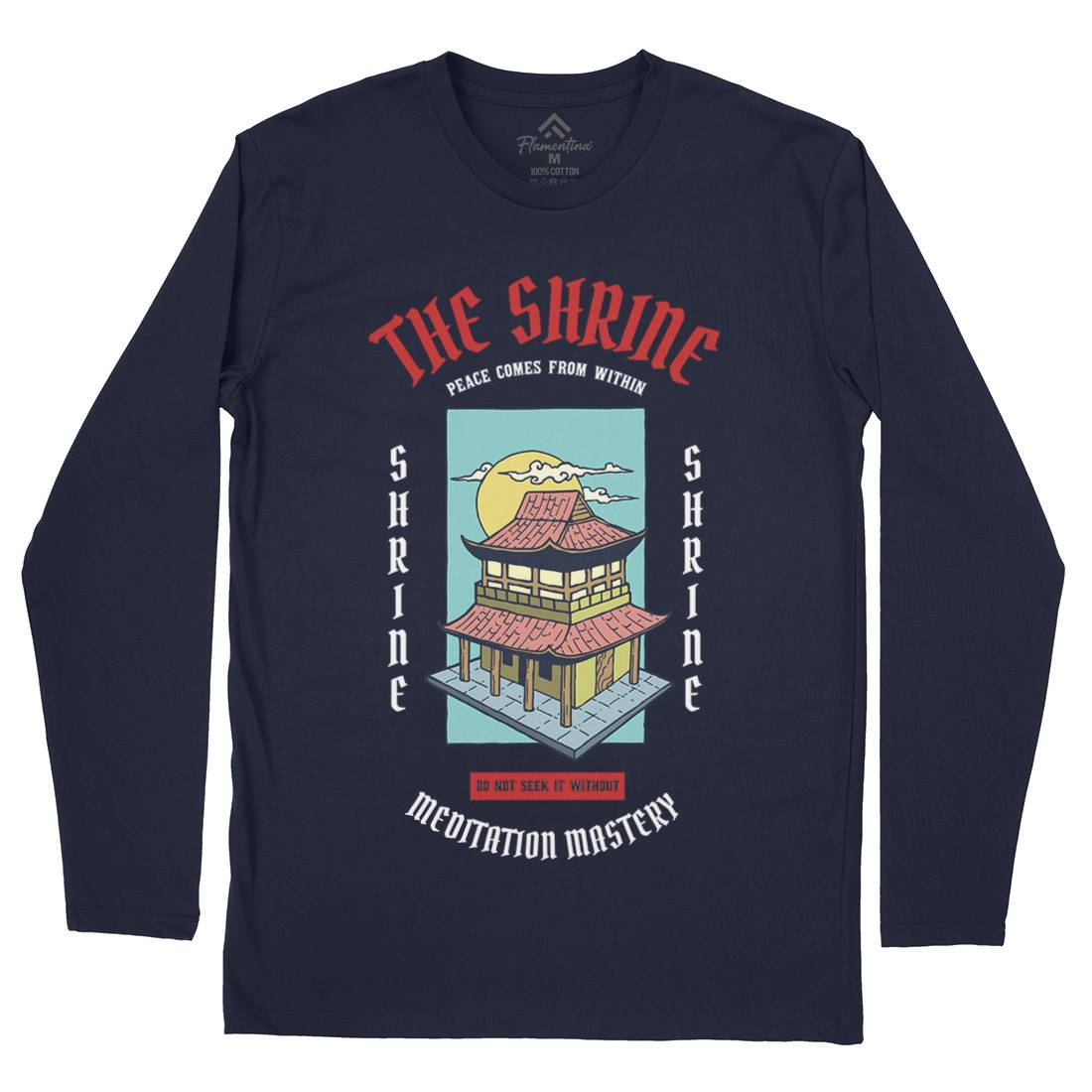 Shrine Mens Long Sleeve T-Shirt Asian C772