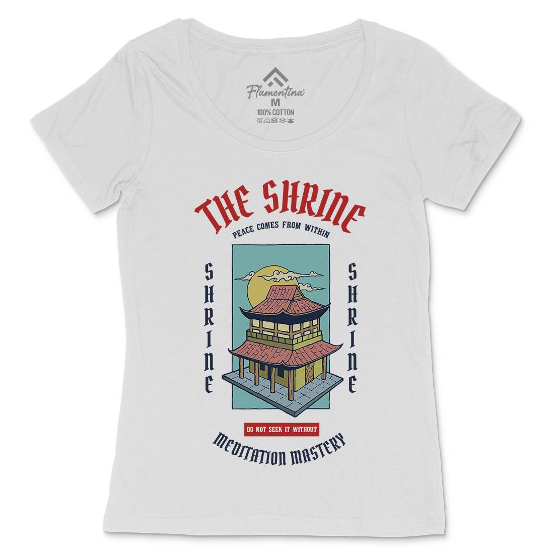 Shrine Womens Scoop Neck T-Shirt Asian C772
