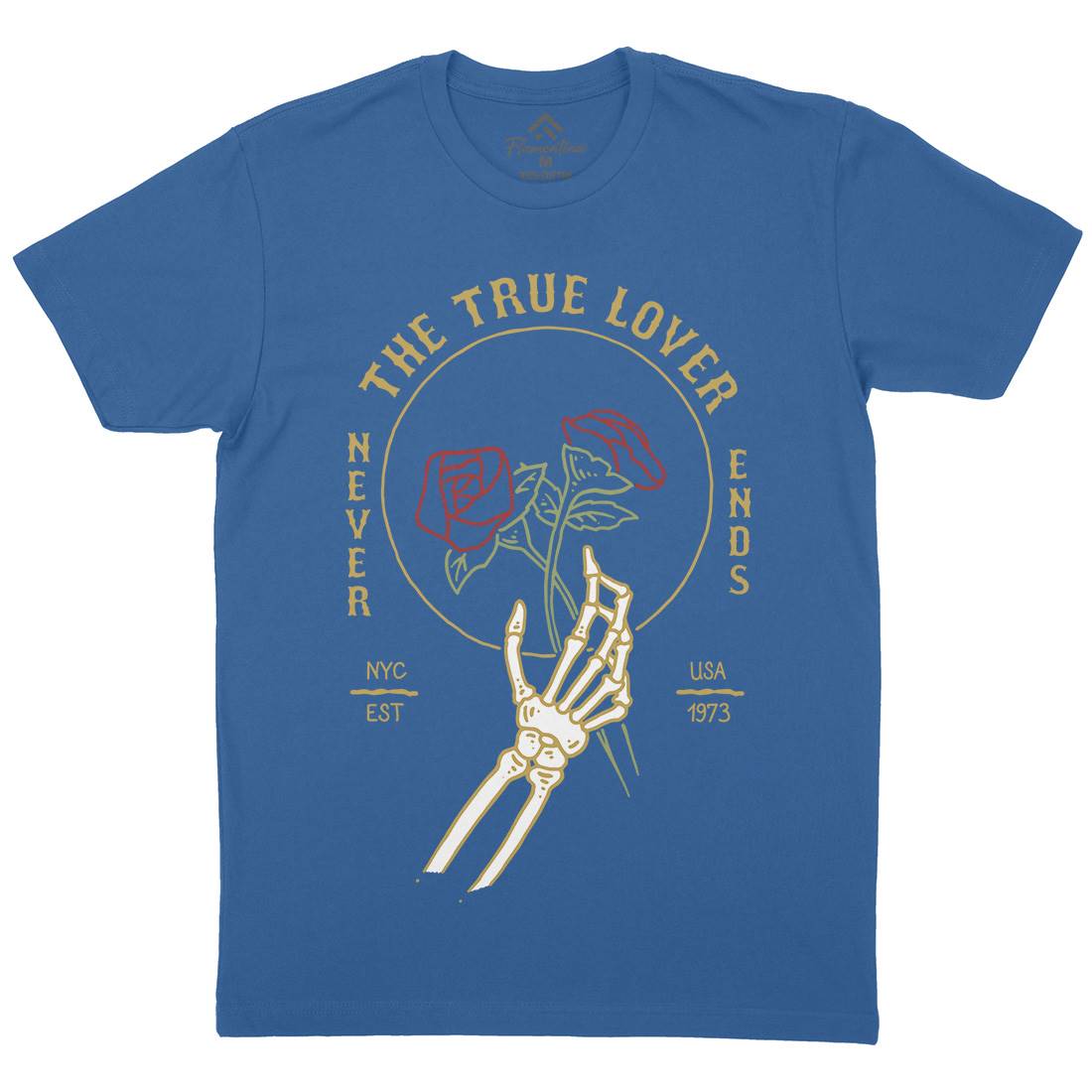 Skull Hand Mens Organic Crew Neck T-Shirt Retro C774