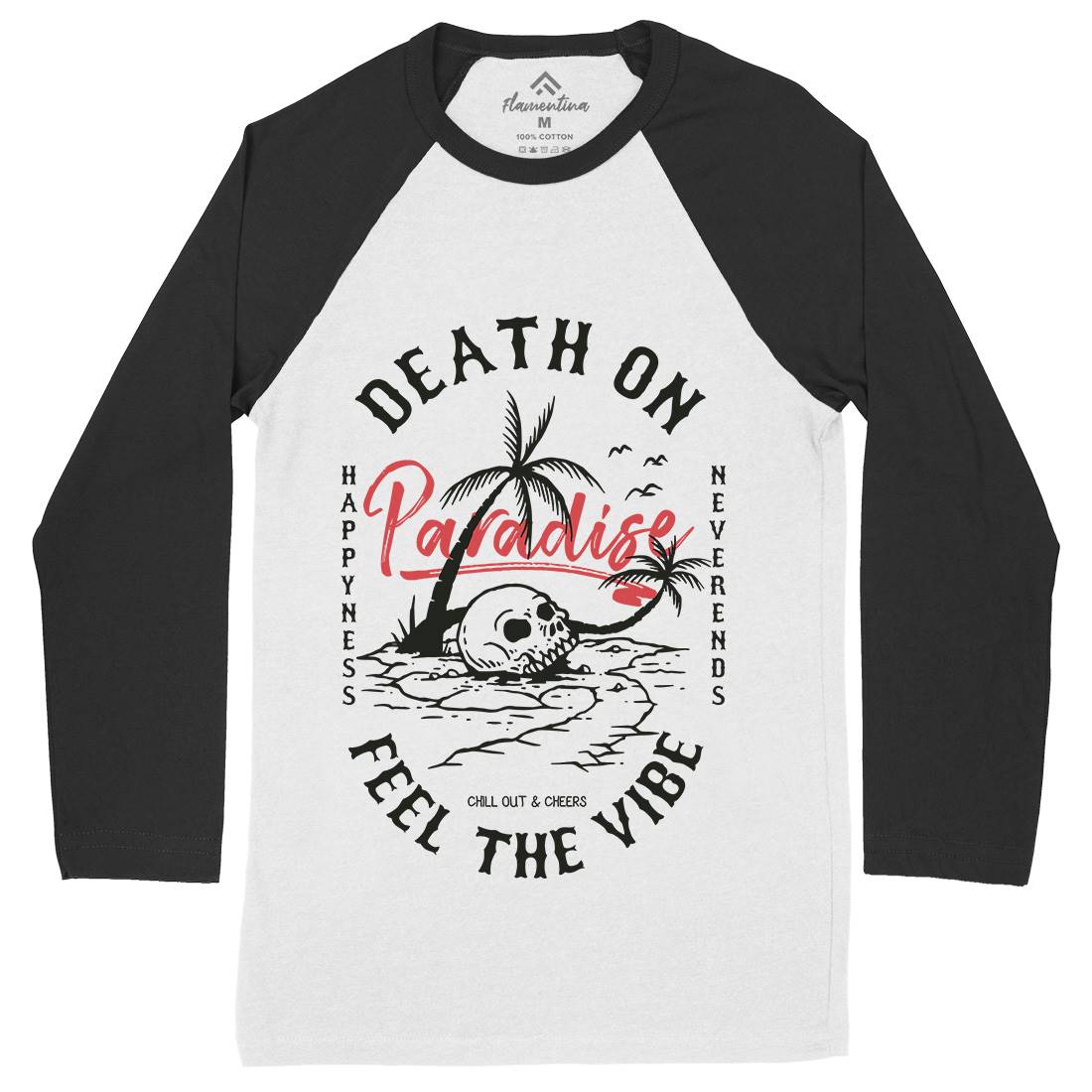 Skull Island Mens Long Sleeve Baseball T-Shirt Nature C775