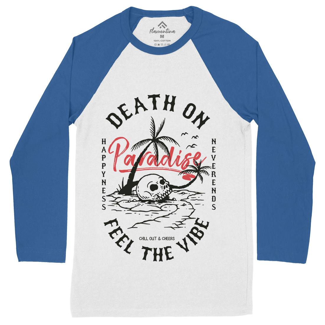 Skull Island Mens Long Sleeve Baseball T-Shirt Nature C775