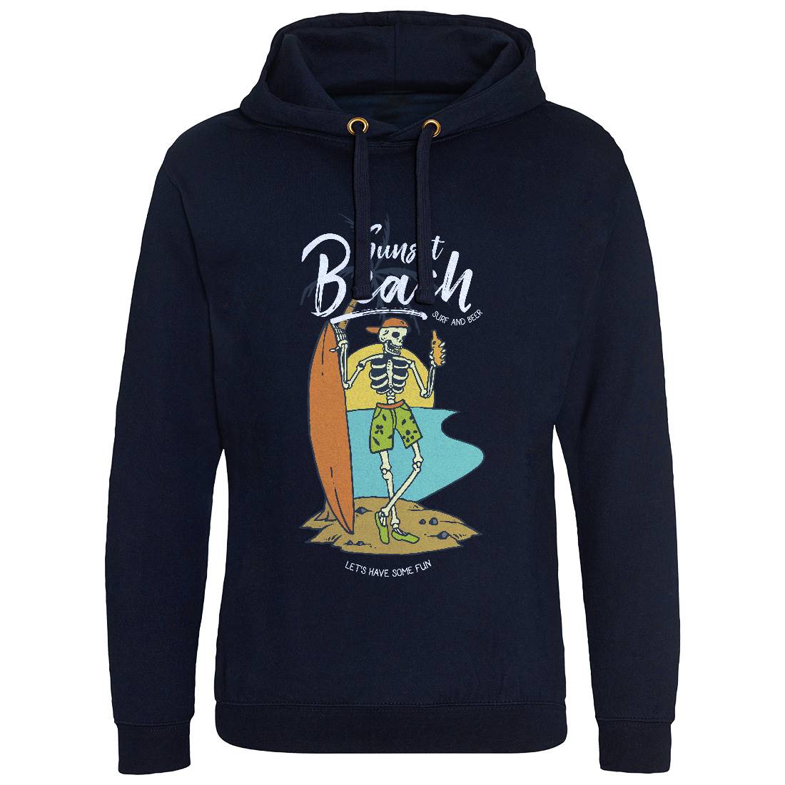 Skull And Beer Mens Hoodie Without Pocket Surf C777