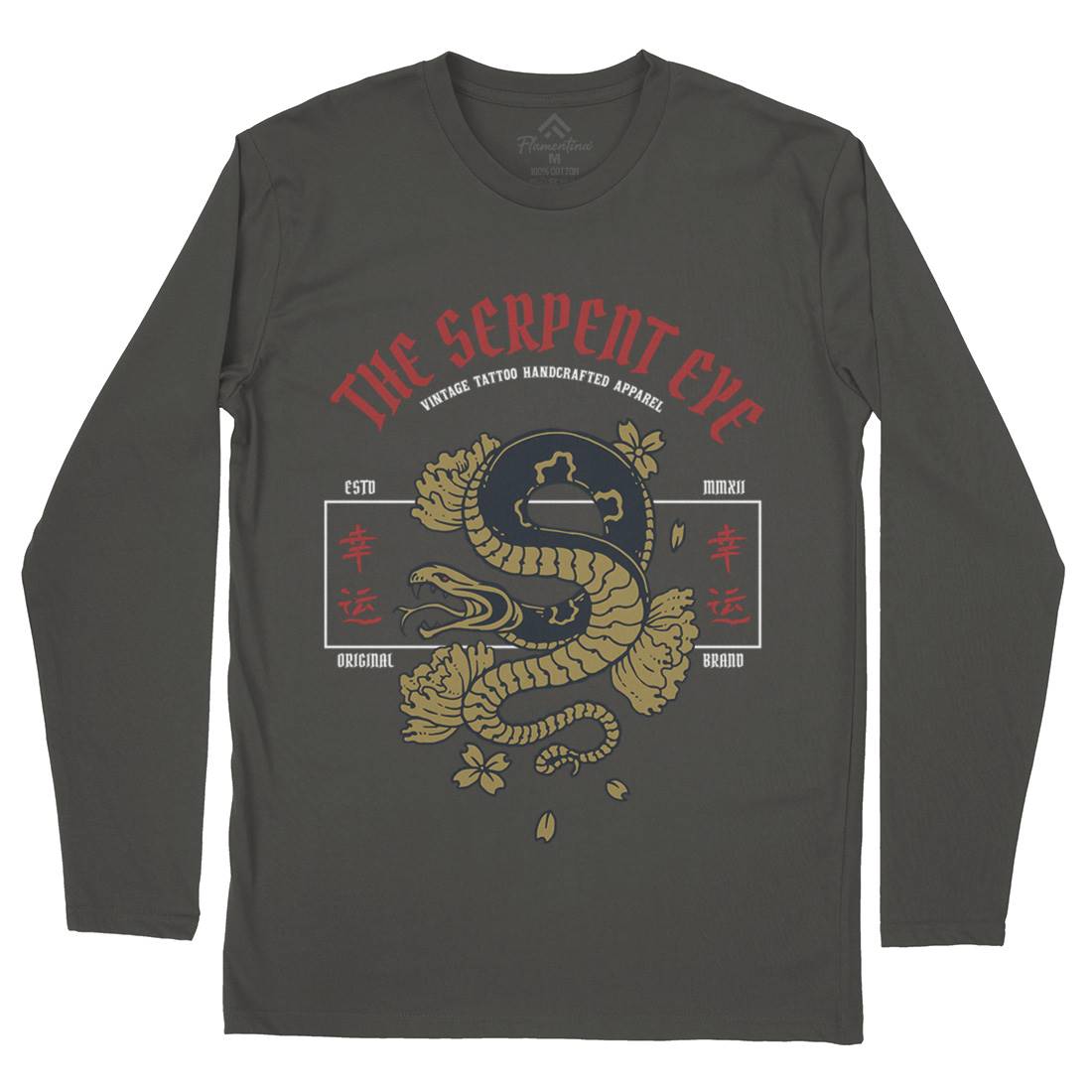 Snake Mens Long Sleeve T-Shirt Asian C778