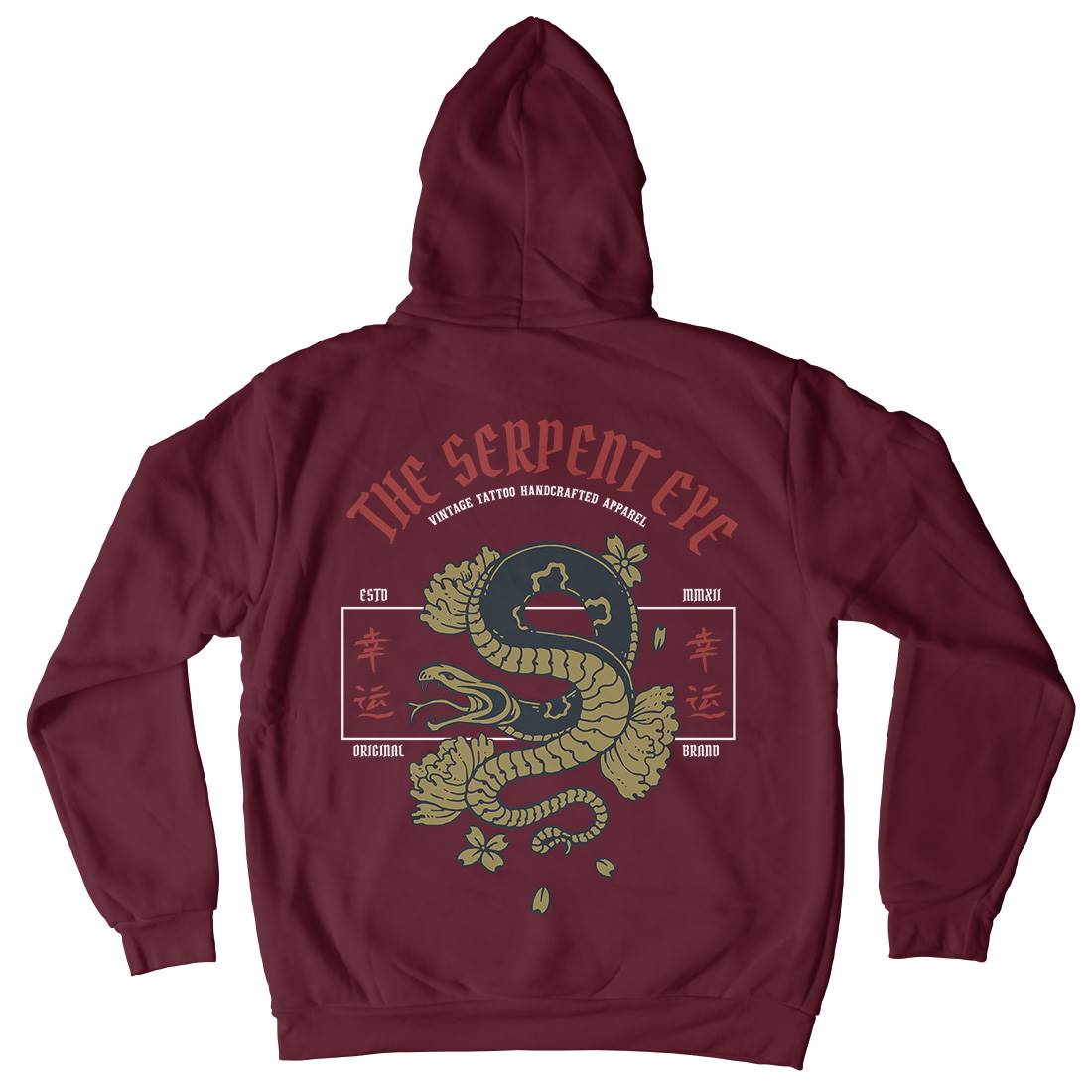 Snake Mens Hoodie With Pocket Asian C778