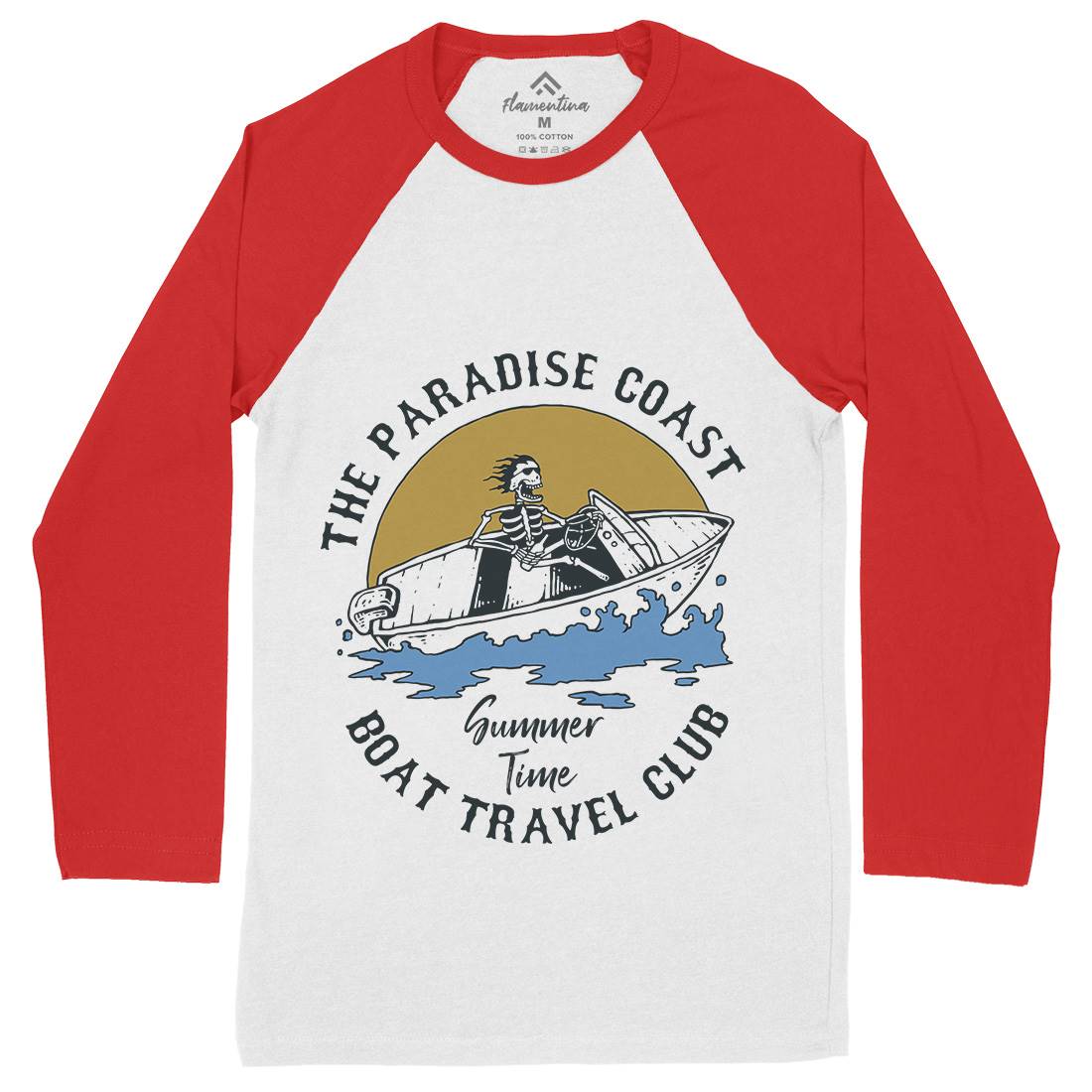 Speed Boat Mens Long Sleeve Baseball T-Shirt Holiday C779
