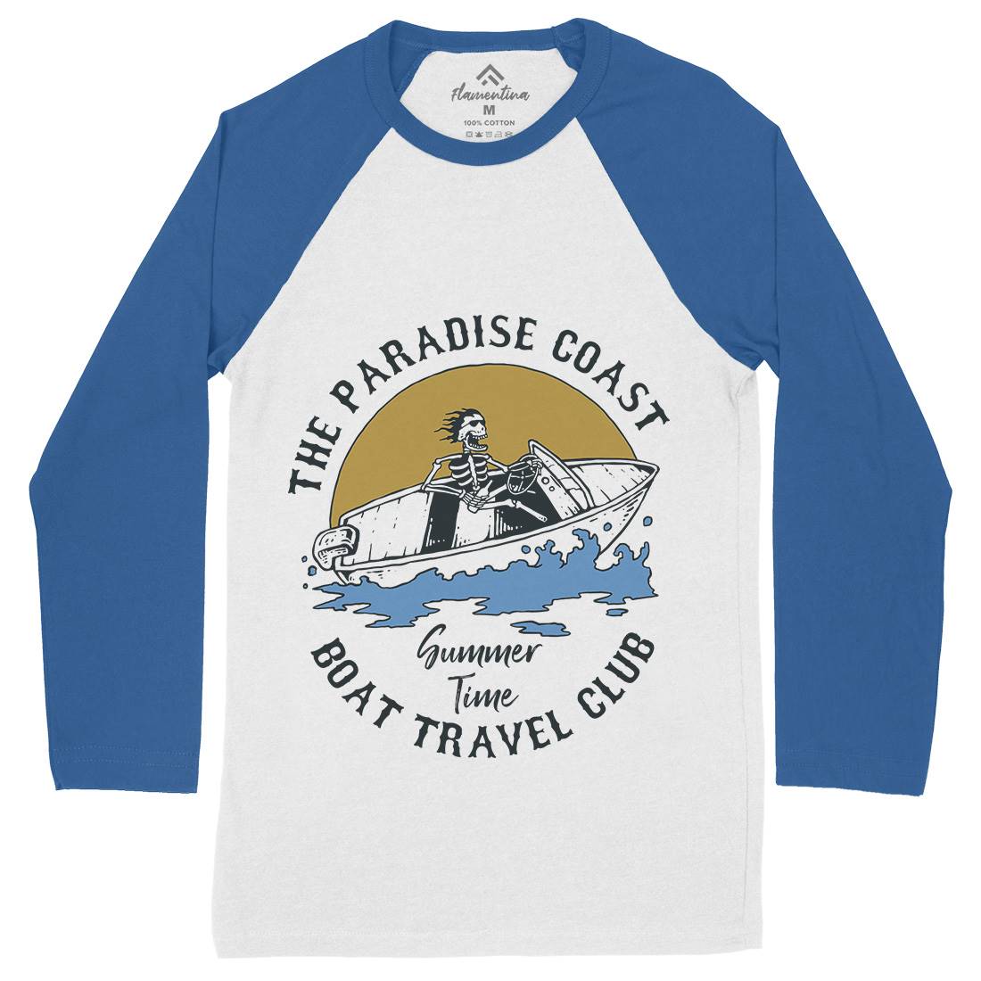 Speed Boat Mens Long Sleeve Baseball T-Shirt Holiday C779
