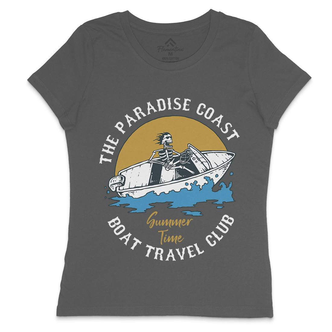 Speed Boat Womens Crew Neck T-Shirt Holiday C779
