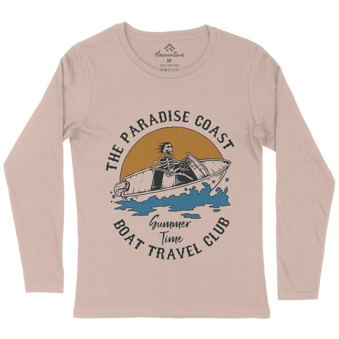 Speed Boat Womens Long Sleeve T-Shirt Holiday C779