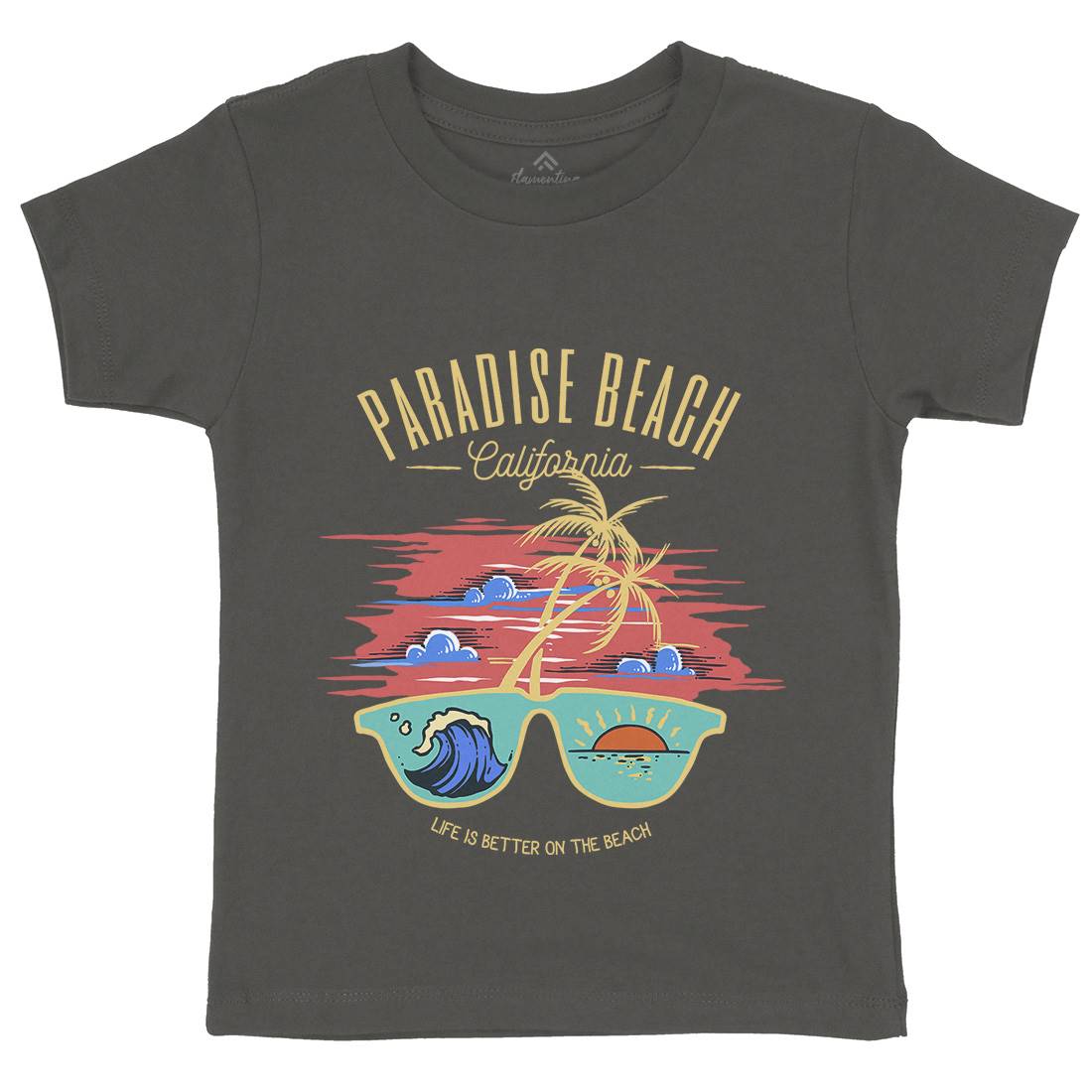 Sunglass Beach Kids Crew Neck T-Shirt Holiday C780