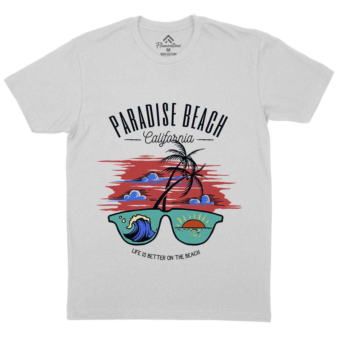 Sunglass Beach Mens Crew Neck T-Shirt Holiday C780