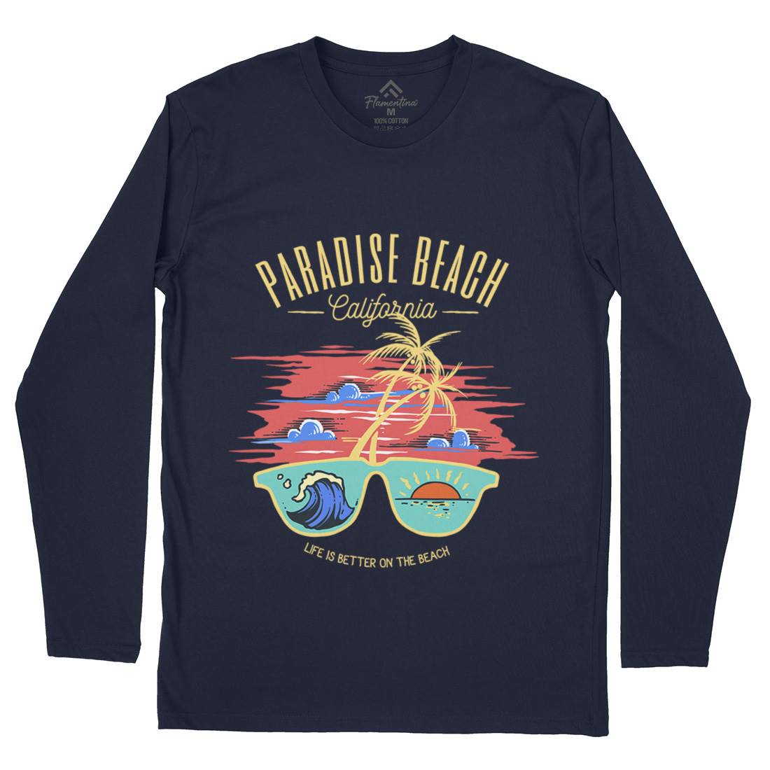 Sunglass Beach Mens Long Sleeve T-Shirt Holiday C780