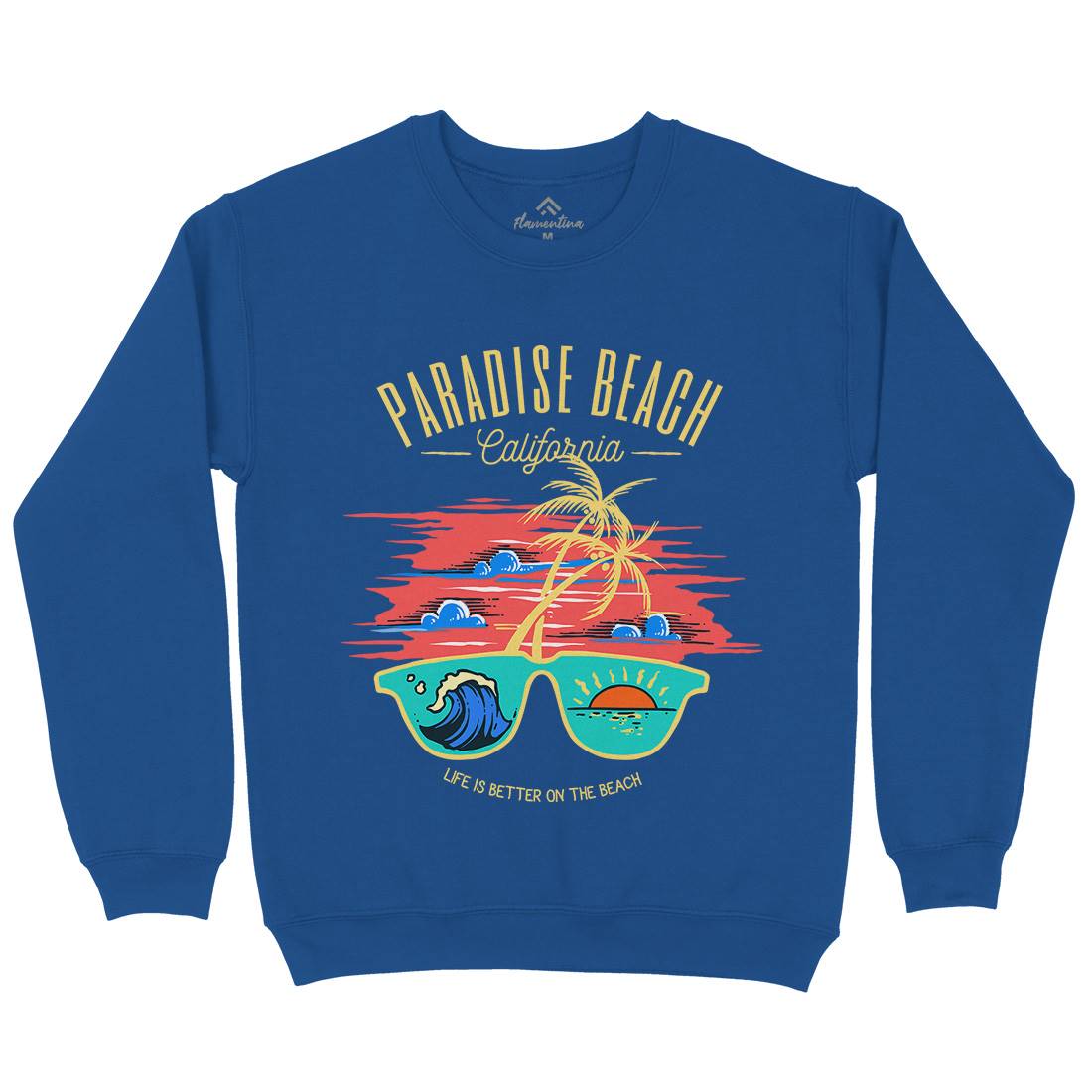 Sunglass Beach Kids Crew Neck Sweatshirt Holiday C780