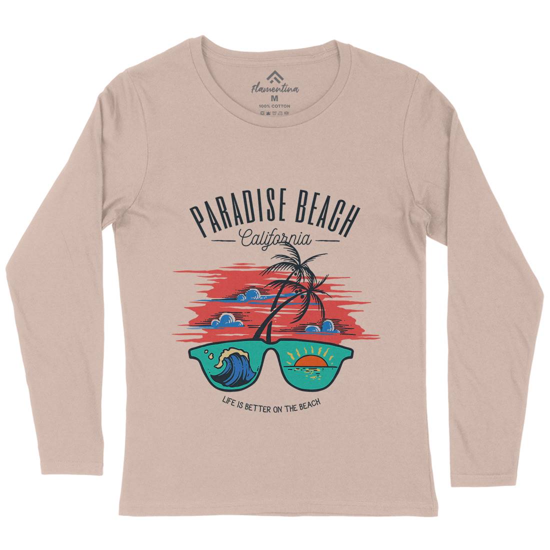 Sunglass Beach Womens Long Sleeve T-Shirt Holiday C780