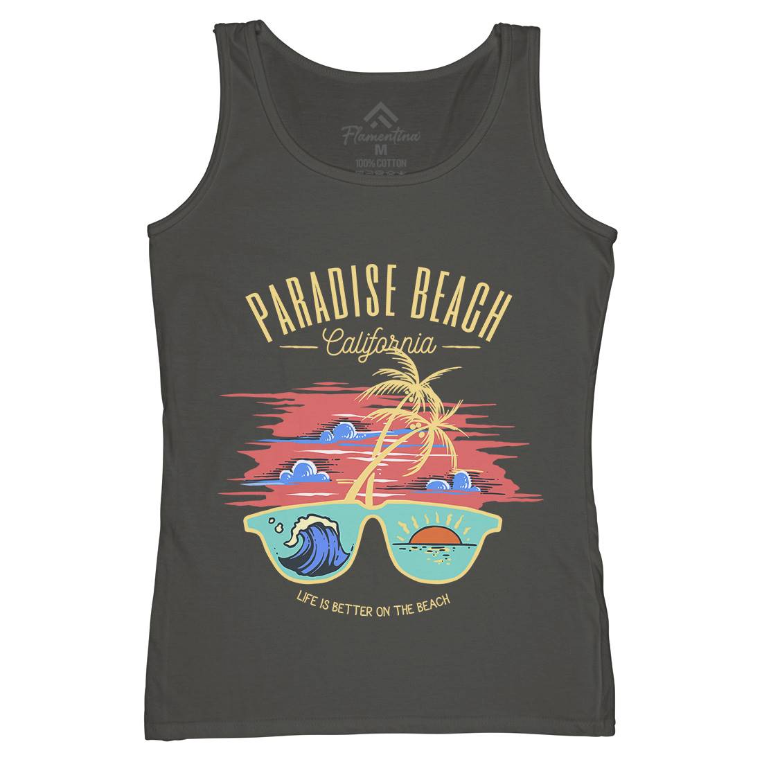 Sunglass Beach Womens Organic Tank Top Vest Holiday C780