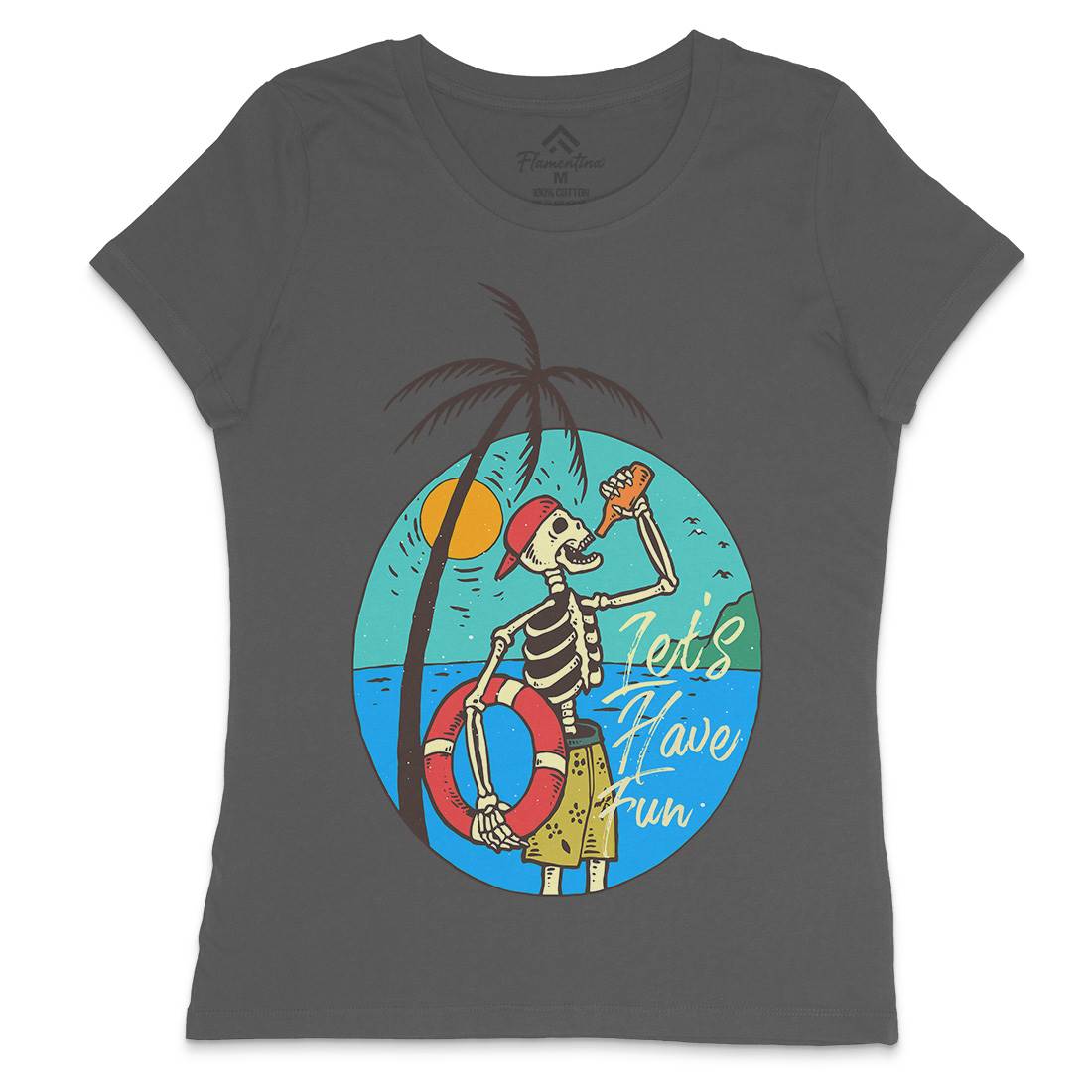 Sunny Drink Womens Crew Neck T-Shirt Holiday C781
