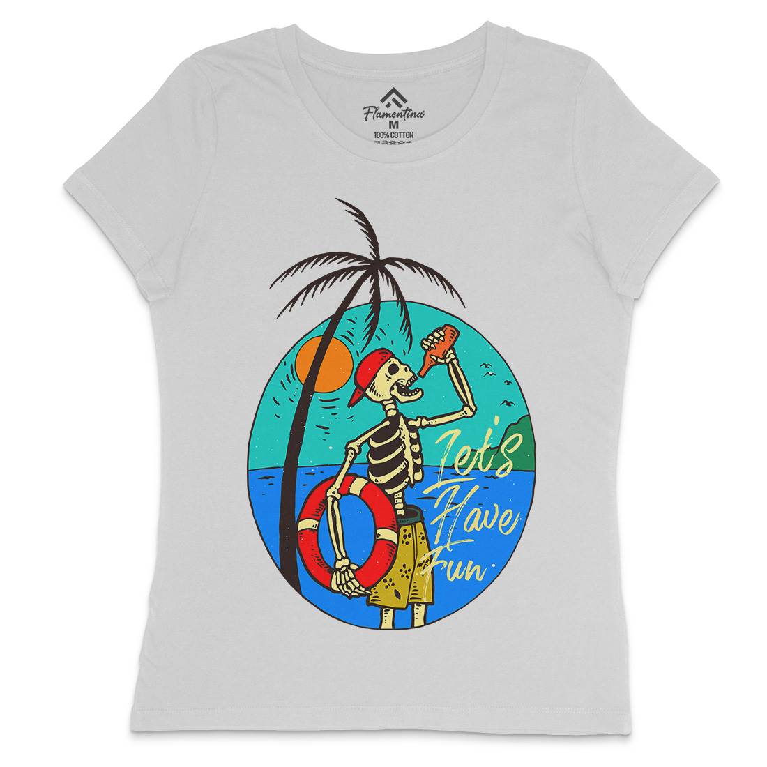 Sunny Drink Womens Crew Neck T-Shirt Holiday C781