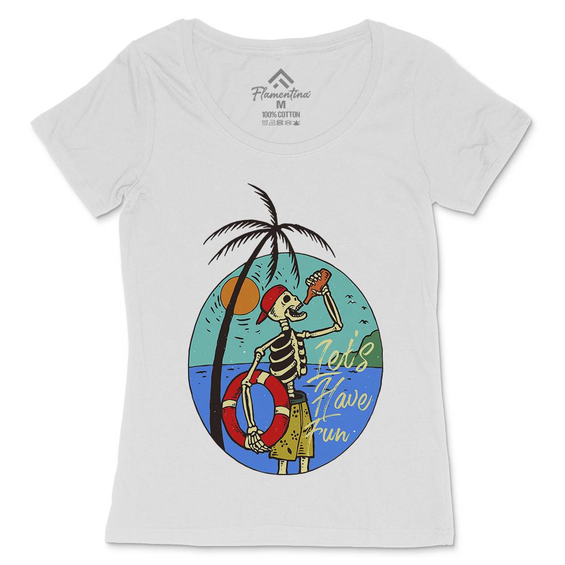 Sunny Drink Womens Scoop Neck T-Shirt Holiday C781