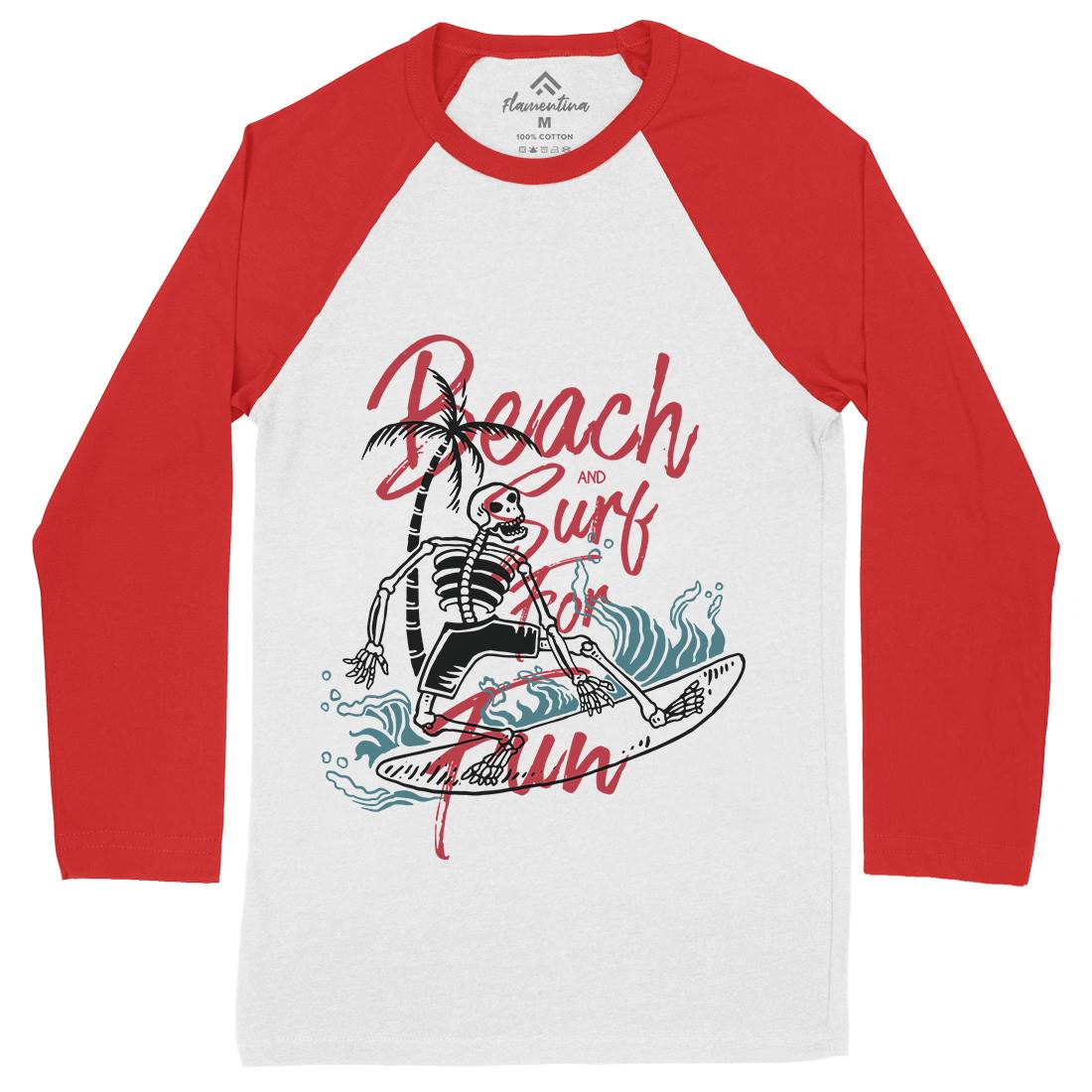 Or Die Mens Long Sleeve Baseball T-Shirt Surf C782