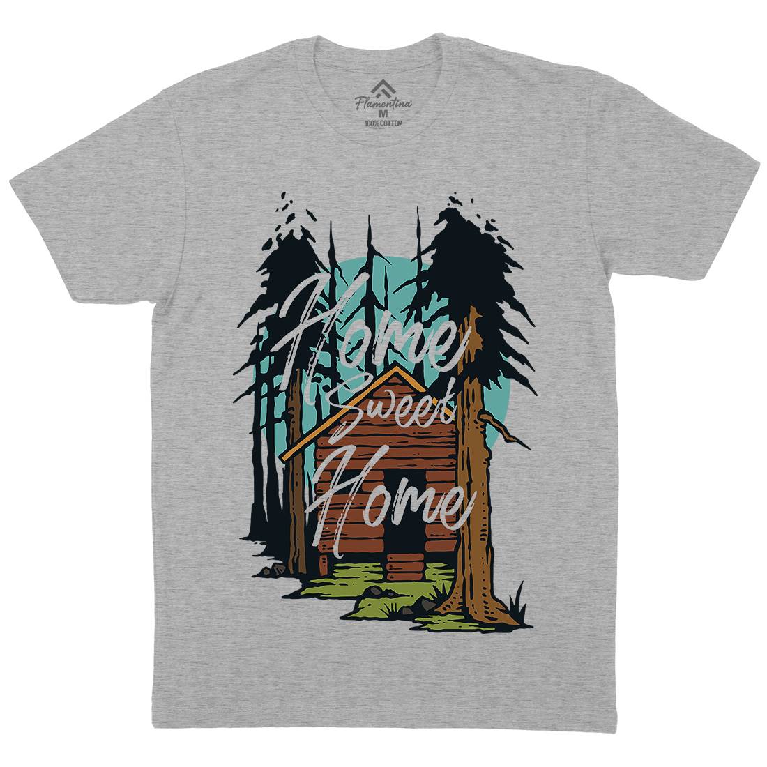 The Cabin Mens Organic Crew Neck T-Shirt Nature C785
