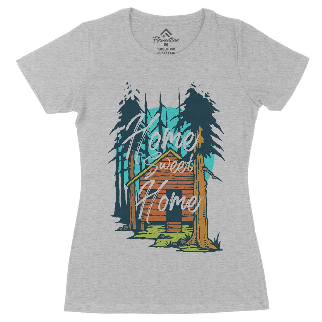 The Cabin Womens Organic Crew Neck T-Shirt Nature C785