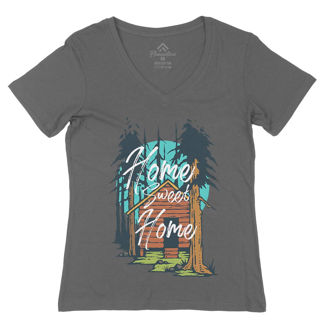 The Cabin Womens Organic V-Neck T-Shirt Nature C785