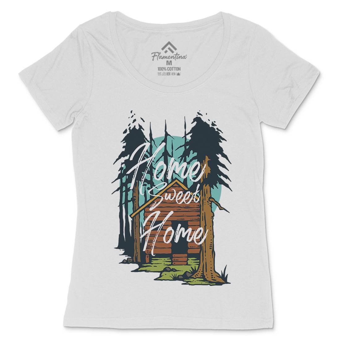 The Cabin Womens Scoop Neck T-Shirt Nature C785