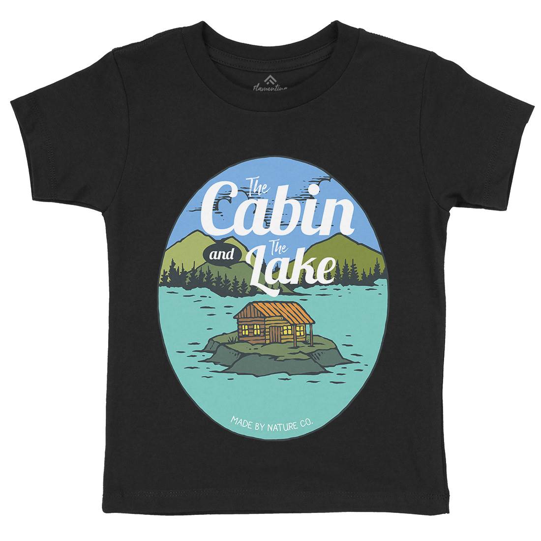 The Cabin And The Lake Kids Organic Crew Neck T-Shirt Nature C786