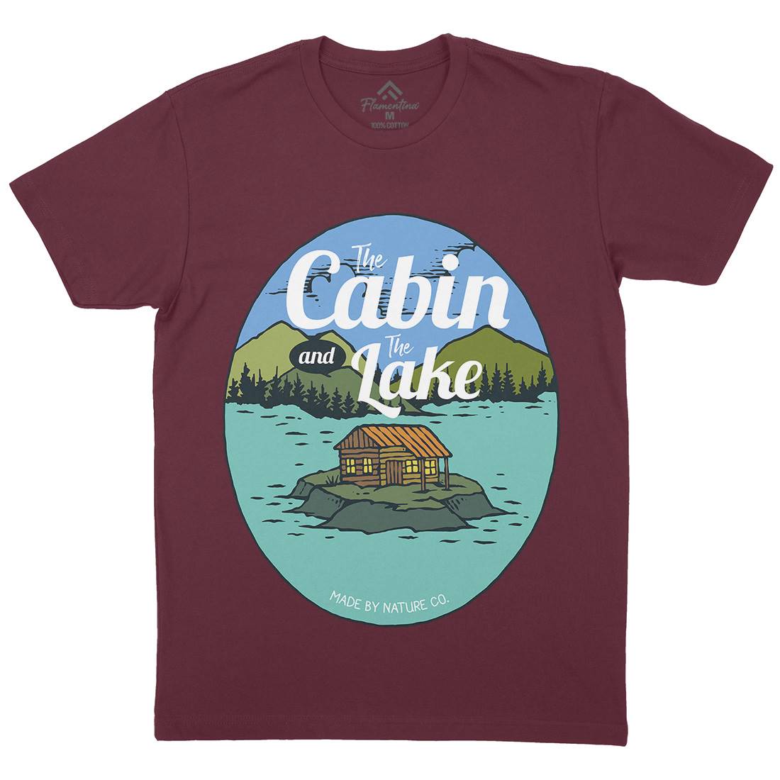 The Cabin And The Lake Mens Crew Neck T-Shirt Nature C786
