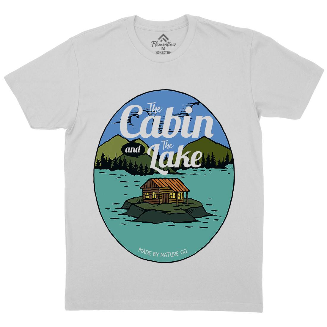 The Cabin And The Lake Mens Crew Neck T-Shirt Nature C786